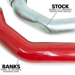 Ram 2500 Boost Tubes - Driver Side - Banks Power - Cold Side, 67% Greater Flow - Red - `13-`18